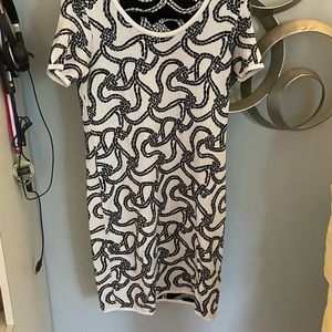 Maxmara dress knit cream and black size 10